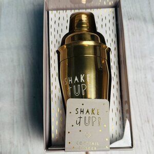 NWT! Shake It Up! Gold  and White Cocktail Shaker by Yes Studio and Bell&Curfew
